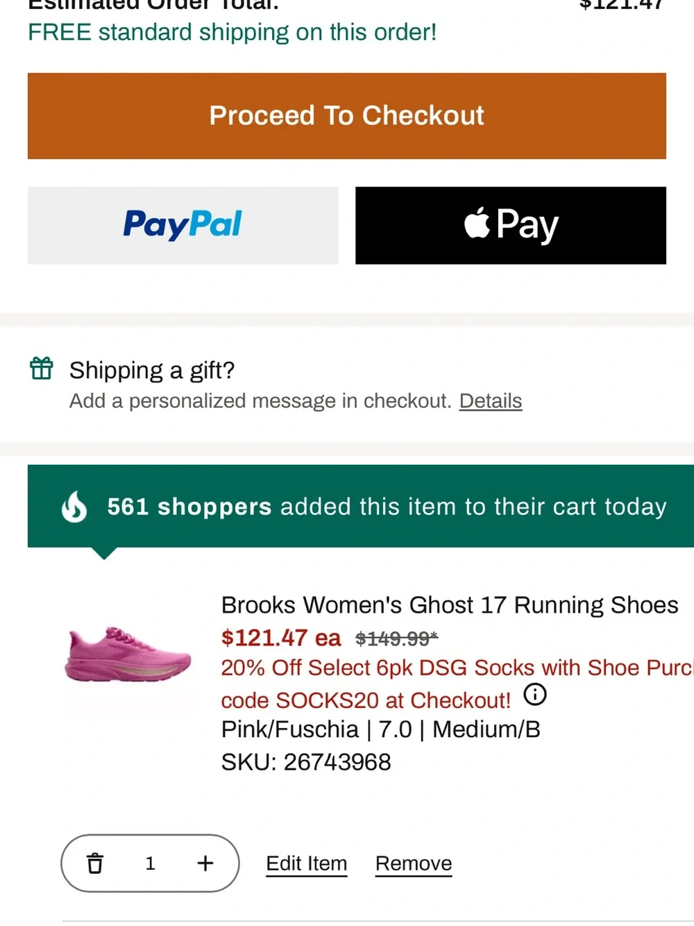 Brooks Women's Pink Athletic Running Shoes